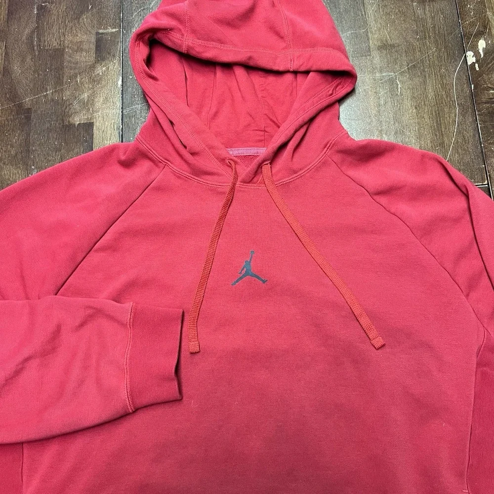 Vintage‎ Y2K Nike Air Jordan Center Jumpman Logo Dri Fit Smoked Hoodie Mens XL